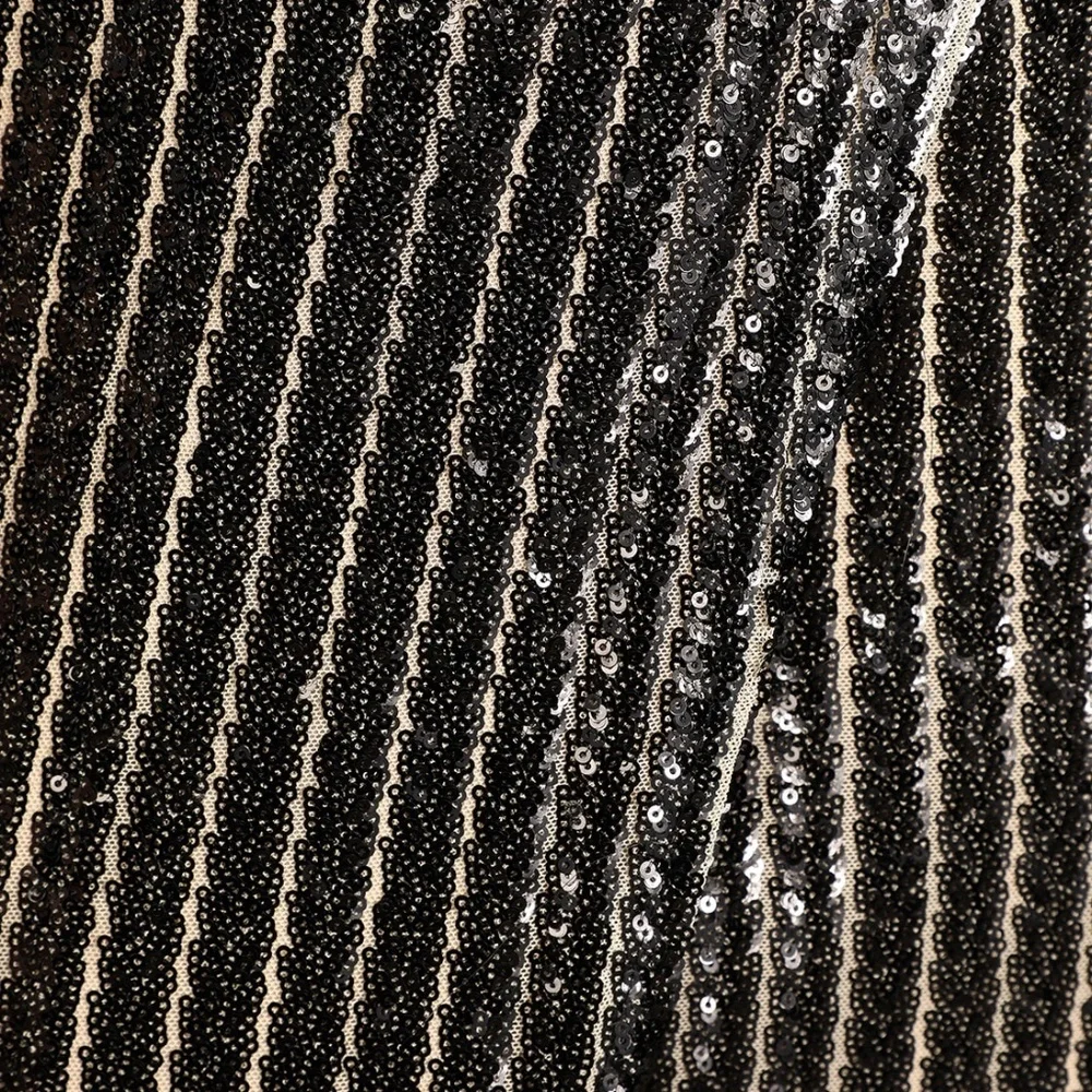 Elegant Black Sequin Sleeveless Maxi Dress - Picture 2 of 6